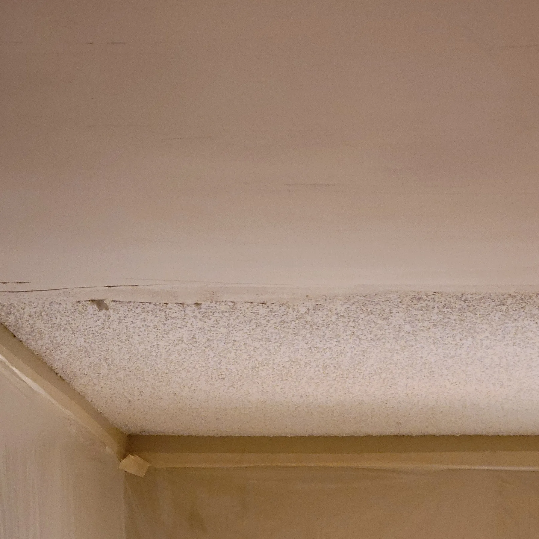 Popcorn ceiling before · Eden Prairie