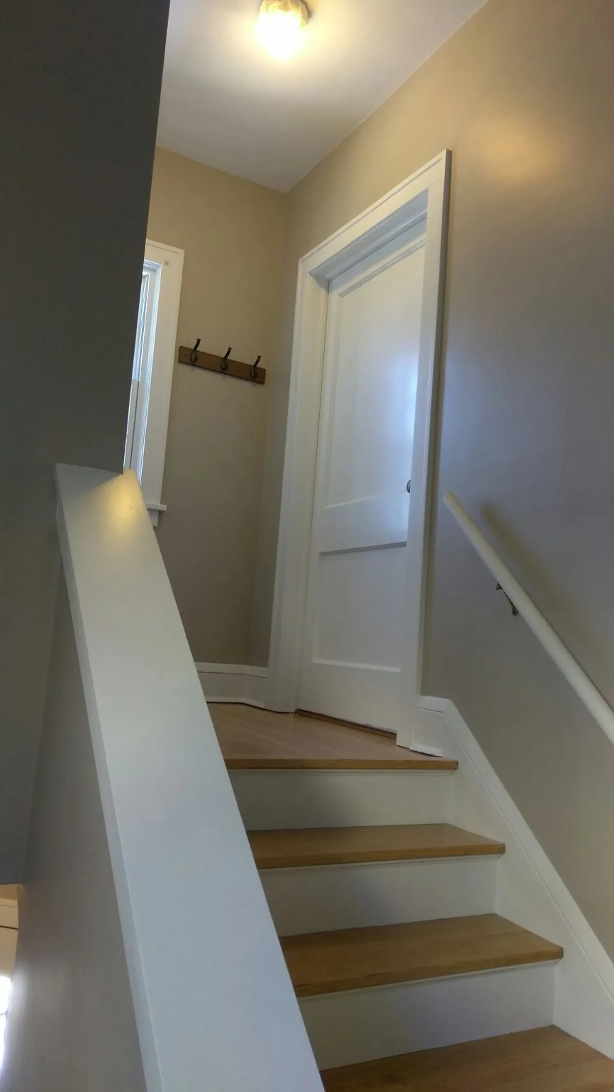 Stairwell trim after enameling: Trim enameling · Minneapolis.