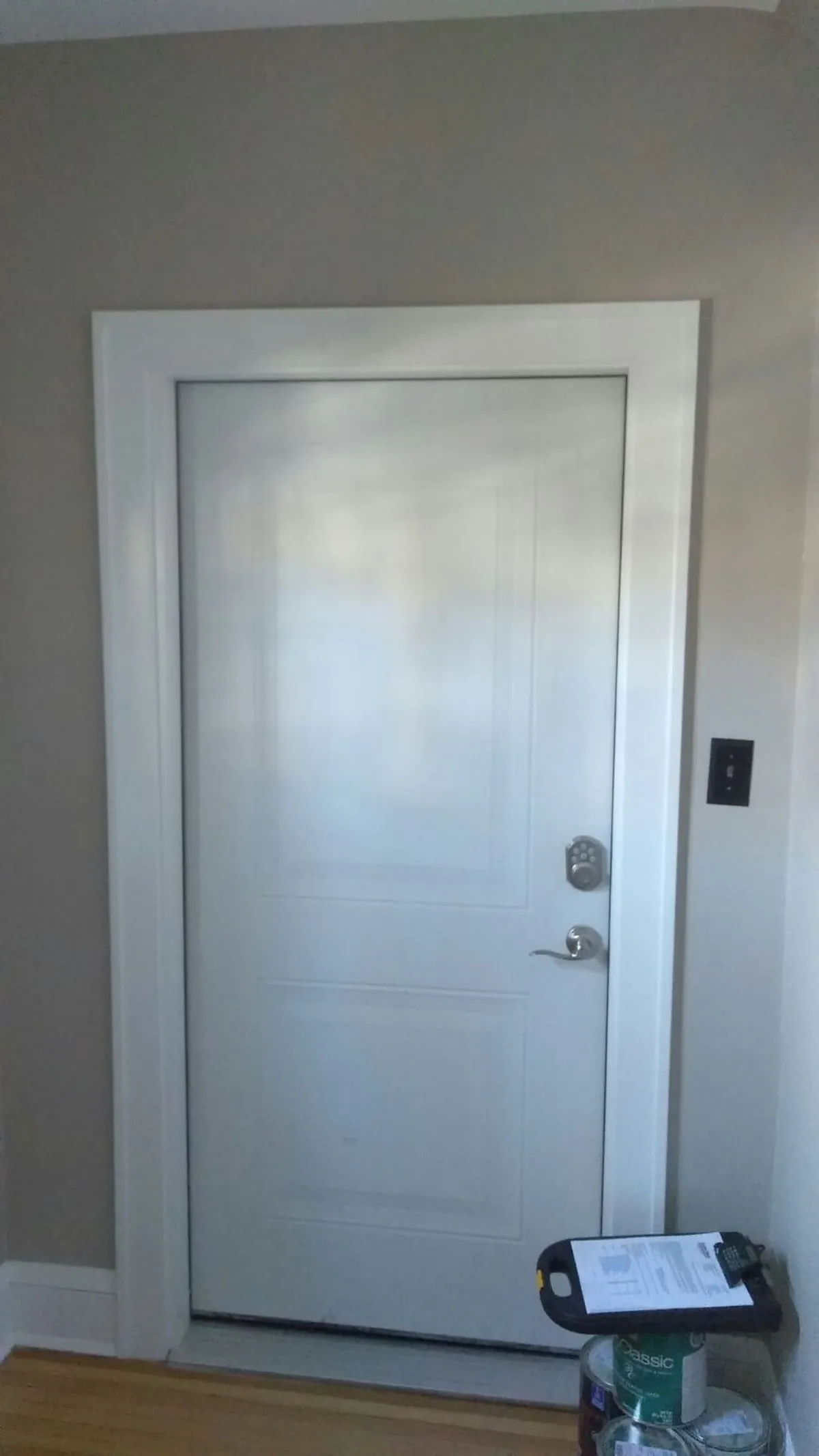 White door and trim finished: Trim enameling · Minneapolis.